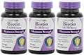 Biotin (10,000mcg) Maximum Strength 100 Tablets (3 Pack)