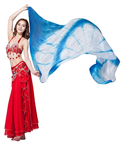 GUILTY BEAUTY Belly Dance Scarf Veil Shawl,100% Silk Gradient Colors,98.443.3"