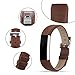 iGK For Fitbit Alta Bands/Fitbit Alta HR Bands, Genuine Leather Replacement Bands for Fitbit Alta/Fitbit Alta HR Coffee Brown