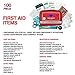100 Piece Home First Aid Kit – Ultra Lightweight Compact First Aid Kit & Car First Aid Emergency Kit – Survival First Aid Kit for Camping, Hiking, Travel & Roadtrips – Gifts for New Car