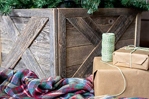 BarnwoodUSA | Christmas Tree Collar | Natural Weathered Gray | Farmhouse Tree Box | Wood Tree Skirt | Rustic | Decorations | Home Accent | Vintage | 100% Reclaimed & Recycled Wood | 4 Sides - Thumbnail 3