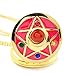 Golden Fashion Cosplay Anime Womens Pocket Watch with Chain Necklace Pendant Womens Girls