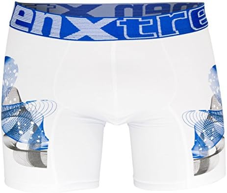 51400 Printed Microfiber Boxer Briefs Color White Size M