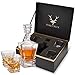 5-Piece Whiskey Decanter and Glass Set. Premium Quality Decanter and 4 Whiskey Glasses with Luxurious and Elegant Box. Liquor Decanters for Bourbon, Wine, Brandy, Gin and Whisky. Dishwasher Safe