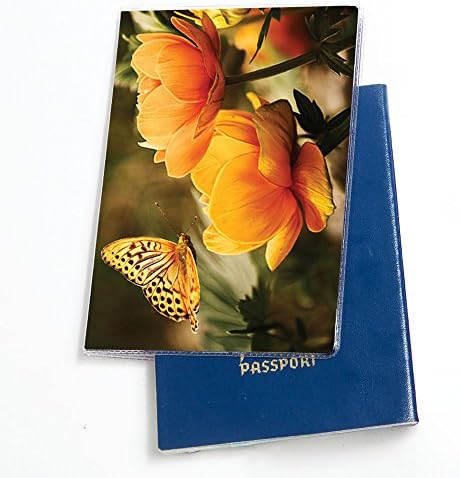Yellow butterfly Passport Cover Holder Nature Pattern Plastic Passport Case