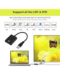 USB to HDMI Adapter, USB 3.0 to HDMI Cable Multi-Display Video Converter- PC Laptop Windows 7 8 10,Desktop, Laptop, PC, Monitor, Projector, HDTV, Chromebook