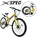 Xspec 26" 21 Speed Folding Mountain Bike Bicycle Trail Commuter Shimano Yellow