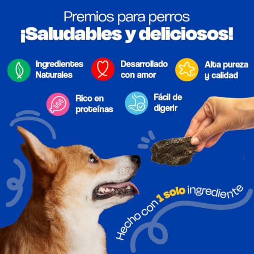 Dogelthy Higado de Res Deshidratado. Premio para Perros 100% Natural sin Conservadores ni Saborizantes Artificiales. Snacks para Perro. Treats para Perros Cachorros, Adultos y Senior 100 Gramos.