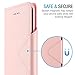 Galaxy S8 Wallet Case, Maxboost [Folio Style w/ Hand Strap] Premium Samsung Galaxy S8 (2017) Card Case STAND Feature [Rose Gold] PU Leather Flip Cover with Card Slot + Side Pocket Magnetic