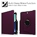 Fintie Samsung Galaxy Tab S3 9.7 Case, Premium PU Leather 360 Degree Swivel Stand Cover with S Pen Protective Holder Auto Sleep / Wake for Tab S3 9.7 (SM-T820 / T825 / T827) 2017 Release, Purple