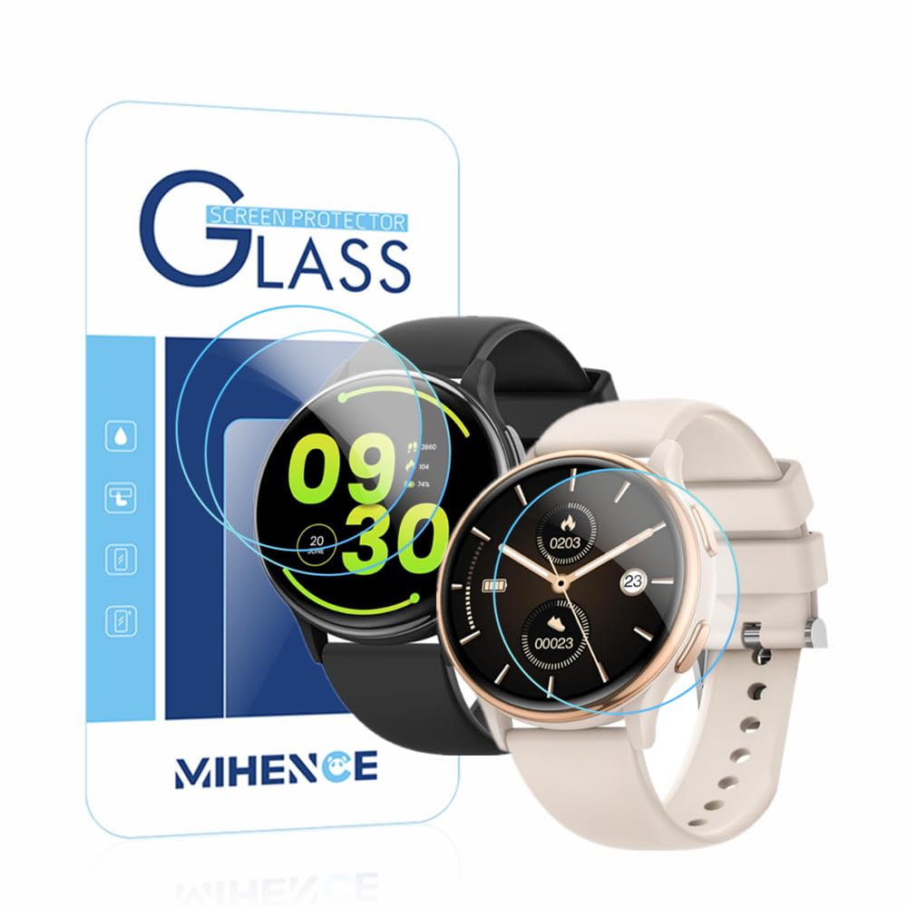 Photo 1 of MIHENCE Screen Protector for G53 1.27'' Smartwatch, 9H Tempered Glass Protective Film Compatible for Sanorum/RUXINGX 1.27'' Smart Watches G53 [ 3PCS ]