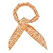 JellyBeadZ Brand - Hydrating Water Bead Neck Bandana -Cooling Sports Scarf - Orange Bandana Pattern