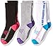 Jefferies Socks Big Girls Sport Tech Crew Half Cushion Socks 3 Pair Pack, Girl Multi, Medium