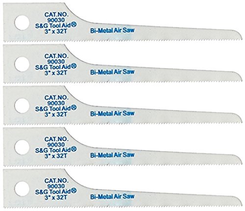 Tool Aid S&G (90030) Reciprocating Air Saw Blades, Pack of 5