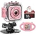 VanTop Junior K3 Kids Camera, 1080P Supported Waterproof Video Camera w/ 32Gb Memory Card, Extra Kid-Proof Silicon Case, Card Reader, Lanyard, Carrying Bag