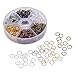 PH PandaHall 900 Pcs 6 Colors Iron Open Jump Rings Unsoldered 8mm Diameter Wire 21-Gauge 6 Colors for Earring Necklace Bracelet Jewelry Findings