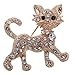 YAZILIND Pretty Full Shining Cat Brooches and Pins Wedding for Women Gift