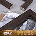 Eosglac Rustic Picture Frame 5x7, Weathered Dark Brown Reclaimed Look Wooden Photo Frame, Tabletop or Wall Mounting Display