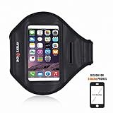 Fitter's Niche Sport Running Armband, Adjustable Sweat Waterproof Outdoor For Men Women Unisex with Headphone Jack, iPhone6 6s Plus Samsung 5 inches Cellphone Armband, Black