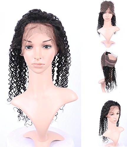 Chisonhair 360 Lace frontal wigs 130% Density Human Hair Wigs with Baby Hair Deep Curly Brazilian Virgin Human Hair Wigs Natural Color 8”-20” in Stock (14")