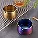 Xiuban Stainless Steel Ashtray, Outdoor Indoor Ashtray, Home Office Decoration Desktop High Temperature Resistant Drop Resistant Round Design Tabletop Cigarette Ashtray Tobacco Tray (Multicolor)