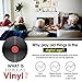 Record Player, JORLAI Vintage Turntable 3-Speed Vinyl Record Player with Speakers/ Rechargable Battery/ Vinyl-to-MP3 Recording/ Headphone Jack/ Aux Input/ RCA Line Out – Whitethumb 1