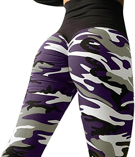 Tianjinrouyi Women High Waist Yoga Pants, Fashion Camouflage Sports Pants Workout Fitness Yoga Leggings Athletic Trousers