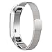 HP95(TM) for Fitbit Alta Replacement Bands, Magnetic Loop Stainless Steel Smart Watch Band for Fitbit Alta HR (Silver)