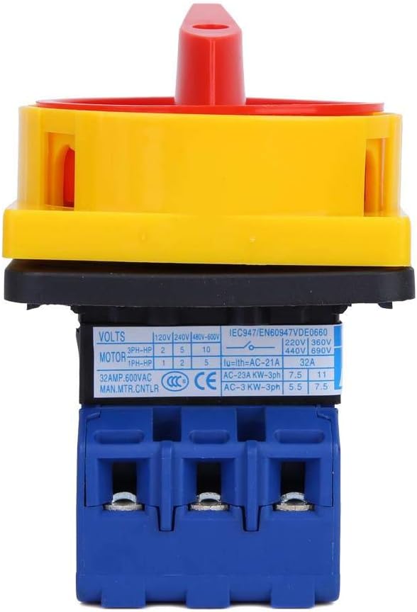 Mini Load Switch LSD11-32A 3P Cam Load Switch On-Off Power Circuit Breaker Switch – BigaMart