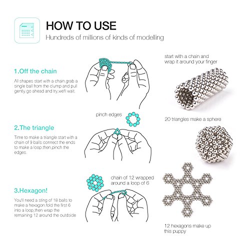 3 MagneBalls+Education+Intelligence+Development+Multicolored