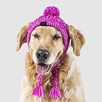 Canada Pooch Polar Pom Pom Dog Hat (S, Pink)