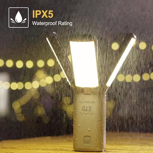 KLARUS CL2 Multifunctional Camping Lamp, 10000mAh Rechargeable Deformable Camping Lantern, 750 Lumens, 8 Lighting Modes, IPX5 Waterproof LED Lantern for Tents, Fishing, Emergency Hiking