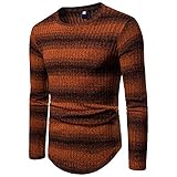 Realdo Men's Gradient Stripe Sweater, Mens Casual