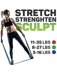 Aylio - 3 bandas elásticas planas para ejercitar (resistencia ligera, mediana y pesada) y ancla para puerta