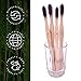 Family Pack of 10 Charcoal Infused Bamboo Toothbrushes - Natural Whitening - Eco-friendly Biodegradable BPA Free Toothbrush Set - Vegan and Cruelty Free