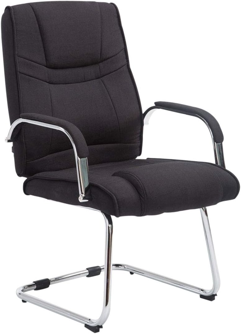 Office Chair without Wheels XXL Attila Upholstered in Fabric I Swing