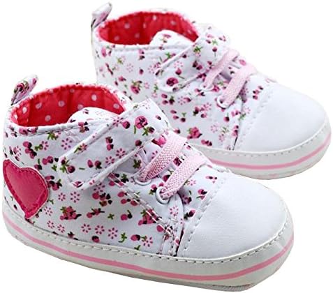 Amazon ベビーシューズ ファーストシューズ スニーカー ハイカット マジックテープ 花柄 13cm ノーブランド品 ファースト シューズ