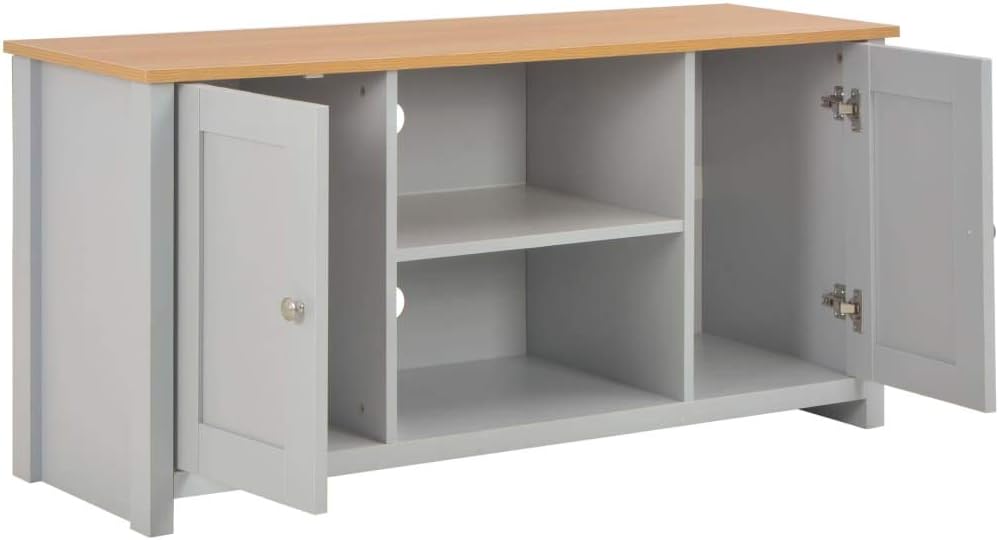 vidaXL TV Schrank mit 2 Schubladen 2 Türen 3 Fächern TV Möbel Lowboard