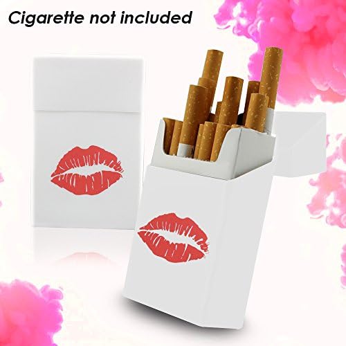 Cigarette Silicone Case-Lightweight-Cigarette Box-Cigar Protective Pack Cover-Cigarette Silicone Case Lightweight Cigarette Box Cigar Protective Pack Cover (Kiss-White)
