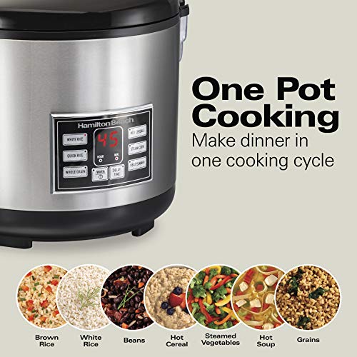 Hamilton Beach Digital Programmable Rice Cooker & Food Steamer, 20 Cups
