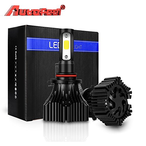 Autofeel 9005 LED Headlight Bulbs 8000LM 72W IP65 6500K COB for Car Headlamps Kits,Cool White CREE LED-1 Year Warranty