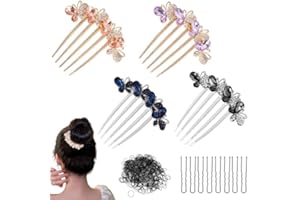 Pearl Rhinestones Hair Accessories Flower Rhinestones Hair Combs Stunning Comb Clip for Women Beautifully Designed Wedding Ac