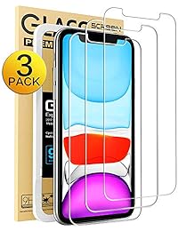 Mkeke - Protector de pantalla compatible con iPhone XR , lámina de vidrio templado para iPhone XR de Apple, paquete de 3 láminas transparentes