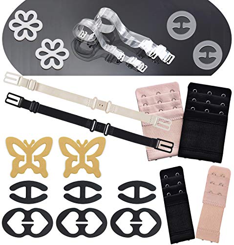 Bra Strap Clips sets,Bra Extenders,Bra Strap Holders Cleavage Control Non Slip Conceal Bra Back Straps Clip (20 sets) - Thumbnail 6