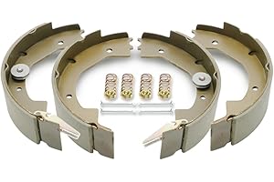 RV Murts 2 Pairs 10" x 2-1/4" Electric Trailer Brake Shoes Self-Adjusting Replacement Kits for 2300-3500Ibs Trailer 4 Holes Brake Assembly (Left & Right), Trailer Axle Hub Accessories, Dexter Type.