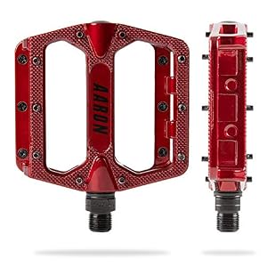 AARON – Rock Aluminium Mountain Bike Pedals with Industrial Ball Bearings – Anti-Slip with Replaceable Pins – Platform…