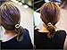 LOVEF 5Pcs Fashion Gold Plating Metal Cuff Band Ponytail Tie Hair Rope Hair Ring