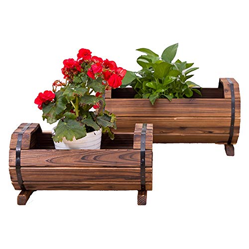 Blumentopf/Pflanzgefäß - Pflanzgefäße Aus Holz - Pflanzkasten Aus Fleisch - Großpflanzgefäß Aus Holz - Blumentopf… – Bild 4