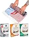 Compression Bags for Travel (No Vac or Pump Needed) Reusable Sealed Space & Storage Saver Packs for Clothes, Comforters, Packing Blankets, 8 Pack Set
