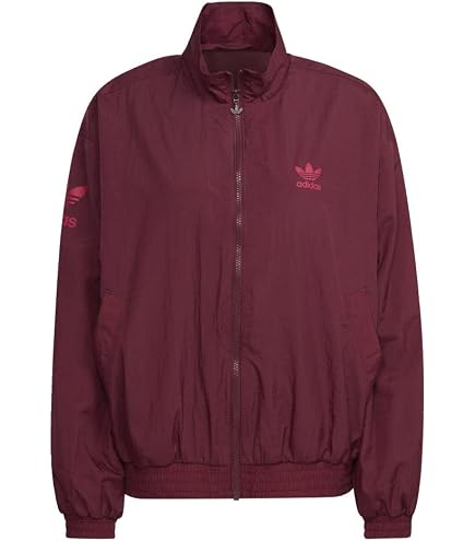 adidas Logo Play Track Jacket Women's, Burgundy, Size M at Amazon